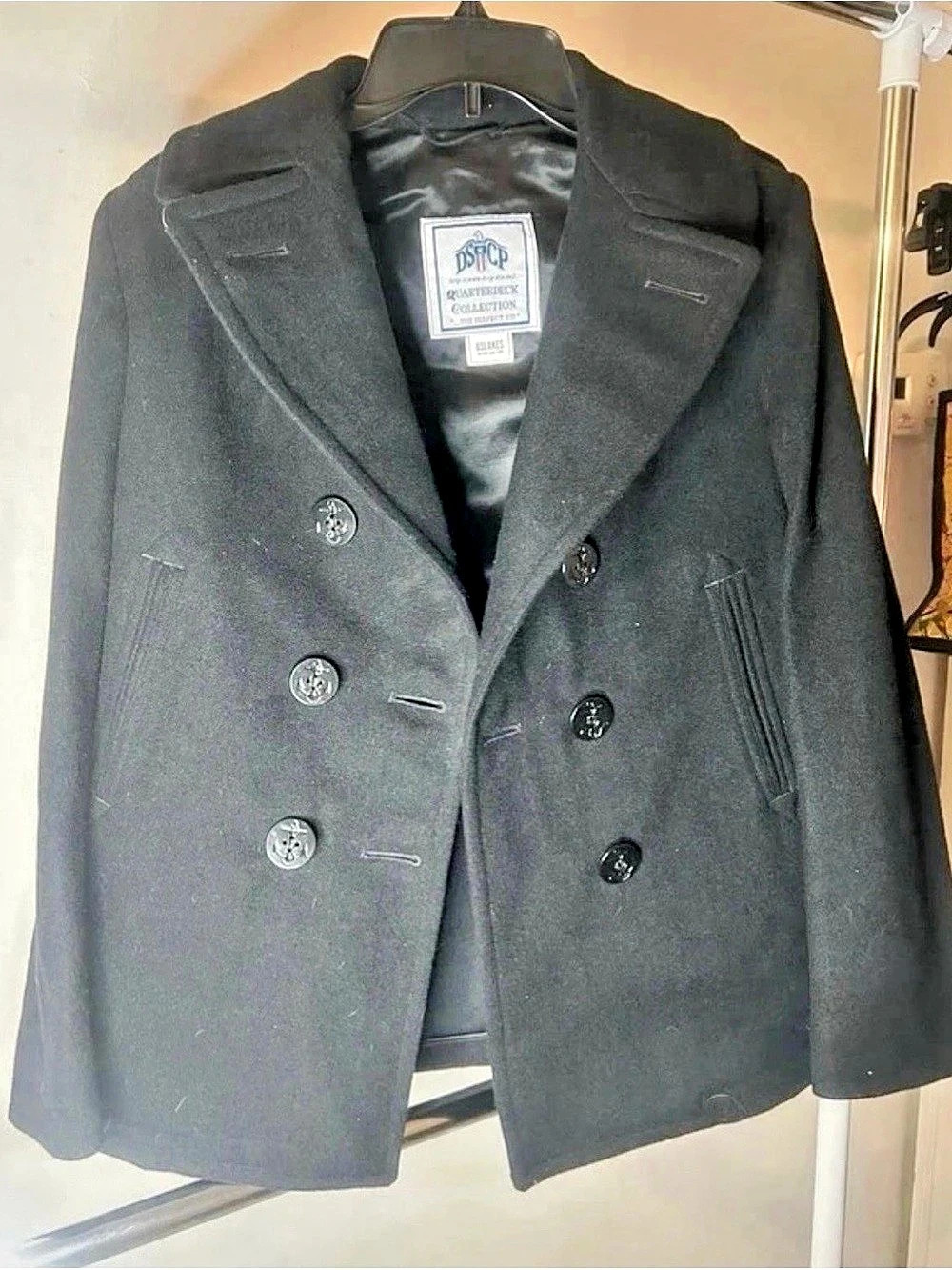 DSCP Quarterdeck Collection US Navy Issue Pea Coat women’s Pea Coat Black Size 6